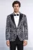 Işıltılı Sarmaşık Desenli Slim Fit Lacivert Erkek Smokin Ceket - Wessi 2