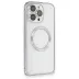 Joko iPhone 15 Pro Max Kılıf Metal Bumper Magneticsafe Kapak - Gri 1