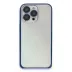 Joko iPhone 15 Pro Metal Bumper Mat Kapak - Lacivert 2