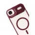 Joko iPhone 17 Air Remim Lensli Magsafe Standlı Kapak - Bordo 3