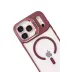 Joko iPhone 17 Pro Max Remim Lensli Magsafe Standlı Kapak - Bordo 3