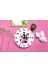 Kız Çocuk Odası İçin Pembe Panda Tasarımlı Sessiz Duvar Saati 2