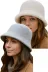 Kadın Soft Peluş Ayarlanabilir İpli Bucket Kova Şapka 2’Li Set 1