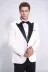 Kadife Slim Fit Beyaz Erkek Smokin Ceketi - Wessi 1