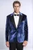 Kadife Slim Fit Mavi Erkek Smokin Ceket - Wessi 2