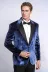 Kadife Slim Fit Mavi Erkek Smokin Ceket - Wessi 3