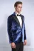 Kadife Slim Fit Mavi Erkek Smokin Ceket - Wessi 4