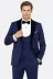 Kadife Yaka Slim Fit Mavi Erkek Damatlık - Wessi 1