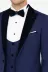 Kadife Yaka Slim Fit Mavi Erkek Damatlık - Wessi 2