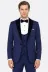 Kadife Yaka Slim Fit Mavi Erkek Damatlık - Wessi 3