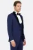 Kadife Yaka Slim Fit Mavi Erkek Damatlık - Wessi 4
