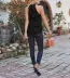Kadın Boyundan Bağlamalı Yakası Büzgülü Sandy Bluz - 2XL-3XL - Siyah 2