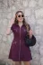 Kadın Kısa Kollı Yakalı önden Fermuarlı Ve Cepli Kısa Modal Elbise - L-XL - Bordo 2