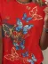 Kadın Kısa Kollu Mavi Sarı Kelebek Baskı Süprem T-shirt - 2XL-3XL - Kırmızı 3