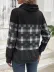 Kadın Uzun Kollu Balıkçı Yaka Bağcıklı Desenli şardonlu Dalgıç Bluz - 2XL-3XL - Siyah 4