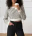 Kadın Uzun Kollu Balıkçı Yaka Crop Triko Bluz - STANDART - Beyaz 3