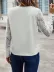 Kadın Uzun Kollu Bisiklet Yaka Kolları çiçekli Waffle Bluz - S-M - Beyaz 2