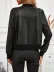 Kadın Uzun Kollu önden Fermuarlı Kısa şardonlu Deri Ceket - 2XL-3XL - Siyah 3