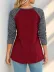 Kadın Uzun Kollu V Yakalı Düğmeli Viskon Bluz - L-XL - Bordo 3