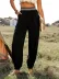 Kadın Yüksek Bel Beli Lastikli Dökümlü Ve Beli şeritli Pera Pantolon - S - Siyah 3