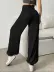 Kadın Yüksek Bel Büzgülü Cepli Geniş Kesim Viskon Iki Iplik Pantolon - L-XL - Siyah 4