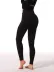 Kadın Yuksek Bel önden Yırtık Desenli şardonlu Dalgıç Tayt - 2XL-3XL - Siyah 4