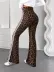 Kadın Yüksek Belli Yandan şerit Detaylı Leopar Desenli Dalgıç Tayt - 2XL-3XL - Leopar 2
