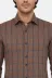 Kahverengi Kareli Slim-Fit Gömlek - Wessi - S / Kahverengi 2