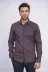 Kahverengi Mini Kare Desenli Slim Fit Gömlek - Wessi - L / Kahverengi 1
