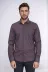 Kahverengi Mini Kare Desenli Slim Fit Gömlek - Wessi - XXL / Kahverengi 3