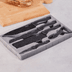 Karaca 000001000013815001 Black Stone 6 Parça Makas Ve Soyacaklı Bıçak Seti 2