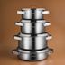 Karaca 000001000238437001 Power Steel 316+ 3Ply Discovery İndüksiyon Tabanlı 8 Parça Çelik Tencere Seti 1