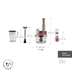 Karaca grghghggr Mastermaid Prosteel 6 In 1 Uzun Blender Ayaklı 6 Bıçaklı Cam Mutfak Robotu 2500W Rosegold 2