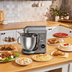 Karaca refyhghg Mastermaid Chef Ultra D2000W Dijital Ekranlı Hamur Yoğurma Makinesi Galaxy Grey 7L 1