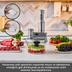 Karaca rgırergu9gr Mastermaid Prosteel 6 In 1 Uzun Blender Ayaklı 6 Bıçaklı Cam Mutfak Robotu 2500W Galaxy Grey 4
