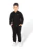 KARB TKMFRMUARLI8585 Unisex Kız Ve Erkek Çocuk Kapüşonlu Fermuarlı Alt Ve Üst Eşofman Takım Yüzde Yüz Pamuk Çocuk Pijama 3