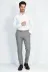 Kaz Ayağı Desenli Slim Fit Gri Erkek Pantolon - Wessi 4