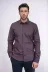 Kaz Ayağı Desenli Slim Fit Kahverengi Erkek Gömlek - Wessi - XL / Kahverengi 1