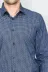 Kaz Ayağı Desenli Slim Fit Lacivert Erkek Gömlek - Wessi - L / Koyu Mavi 2