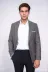 Kendinden Desenli Slim Fit Lacivert Ceket - Wessi 1