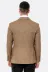 Kendinden Desenli Slim Fit Yün Taba Erkek Ceket - Wessi 4
