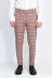 Kırmızı Ekose Desenli Slim Fit Gri Erkek Pantolon - Wessi 2