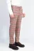 Kırmızı Ekose Desenli Slim Fit Gri Erkek Pantolon - Wessi 3