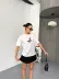 Kısa Kol Baskılı T-shirt - Beyaz - M - Beyaz 3