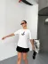 Kısa Kol Baskılı T-shirt - Beyaz - M - Beyaz 4