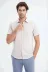 Kısa Kollu Terikoton Slim Fit Krem Erkek Gömlek - Wessi - S / Krem 1