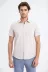 Kısa Kollu Terikoton Slim Fit Krem Erkek Gömlek - Wessi - S / Krem 3