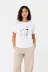 Köpek Figürlü Minimal Baskılı Tişört Kısa Kol Yazlık T-Shirt - Beyaz - XL - Beyaz 1