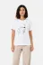 Köpek Figürlü Minimal Baskılı Tişört Kısa Kol Yazlık T-Shirt - Beyaz - 2XL - Beyaz 4