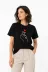 Kore Parmak Kalp Aşk Temalı Minimal Baskılı Tişört Yazlık Kısa Kol T-Shirt - Siyah - 2XL - Siyah 1